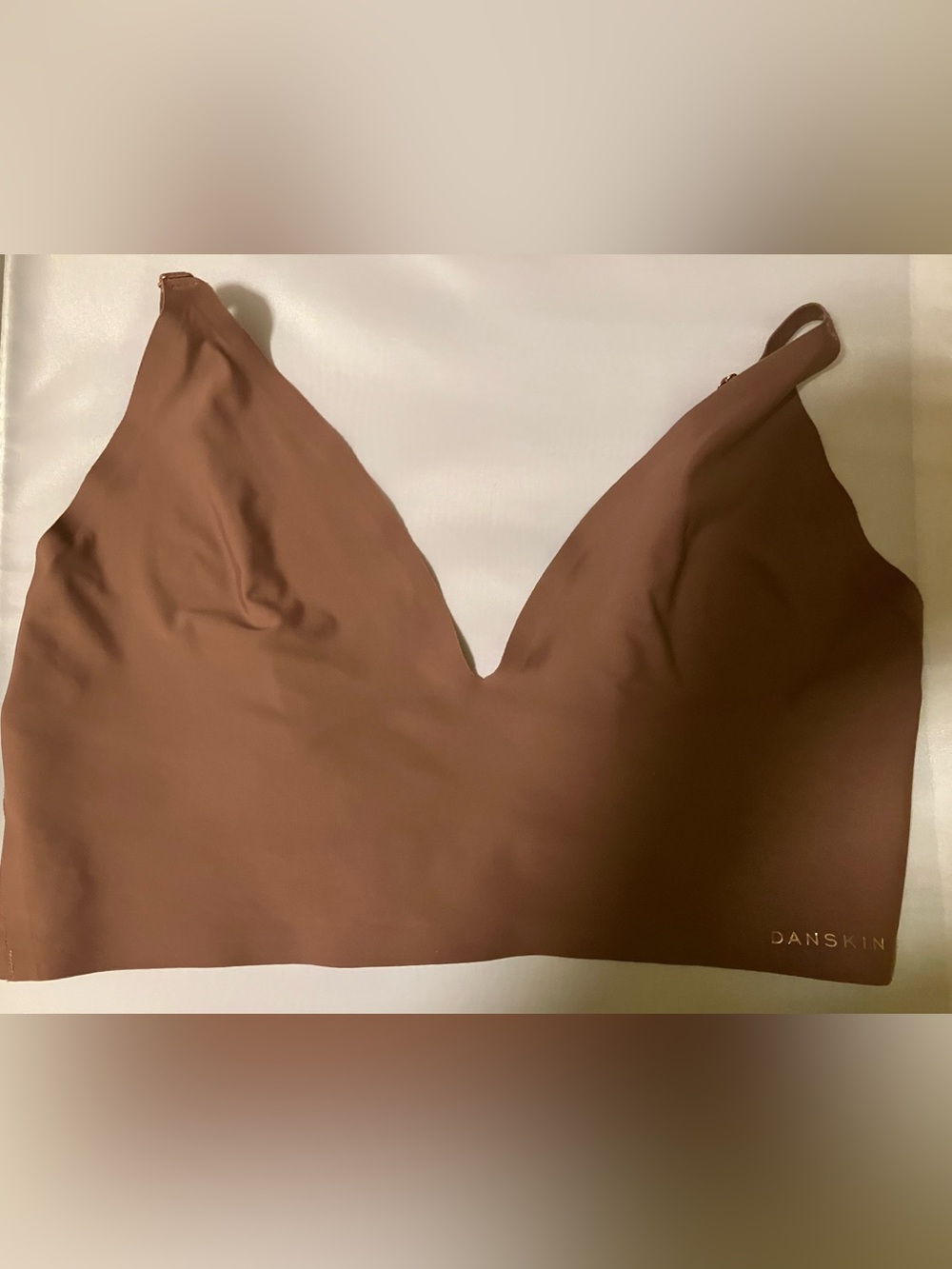 DANSKIN Brown Smooth V-Neck Bralette XL